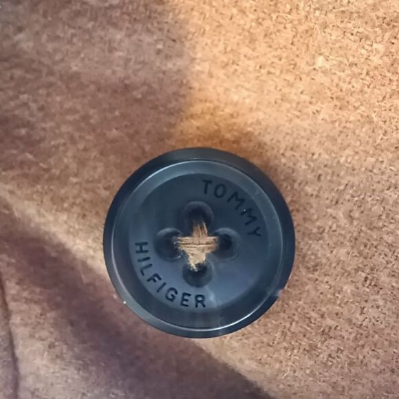 TOMMY HILFIGER Wool Peacoat Midi Sherpa Collar Belted Fully Lined Camel Size S - Picture 10 of 13